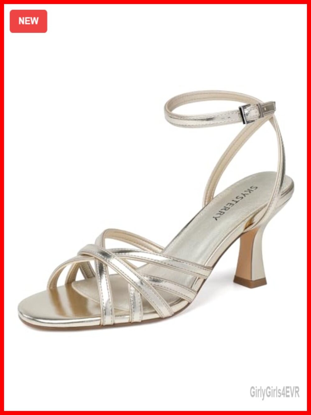 Women's Strappy Kitten Heel Sandals Velvet Ankle Strap Heels